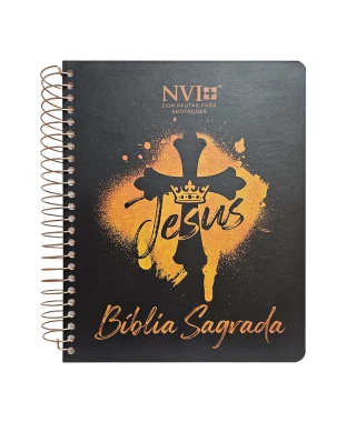 BÍBLIA PARA ANOTAÇÕES - NVI - ESPIRAL - REI DOS REIS