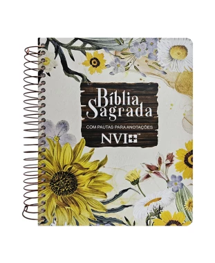 BÍBLIA PARA ANOTAÇÕES - NVI - ESPIRAL - GIRASSOL