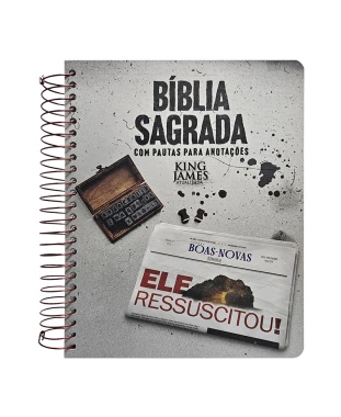 BÍBLIA PARA ANOTAÇÕES - KJA - ESPIRAL - RESSUSCITOU
