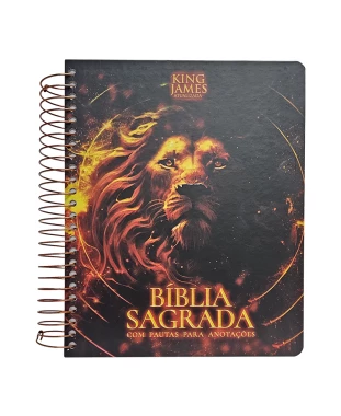 BÍBLIA PARA ANOTAÇÕES - KJA - ESPIRAL - LEÃO ÉPICO