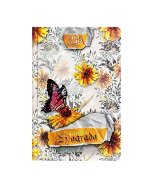 BÍBLIA SLIM CAPA DURA KJA - FLORAL ABSTRATO