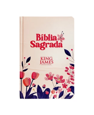 BÍBLIA SLIM CAPA DURA KJA - FLORAL CARTOON
