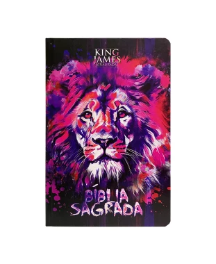 BÍBLIA SLIM CAPA DURA KJA - NOVO LEÃO AQUARELA