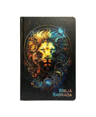 BÍBLIA SLIM CAPA DURA KJA - LEÃO DOURADO