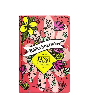 BÍBLIA SLIM CAPA DURA KJA - FLORAL ALEGRE