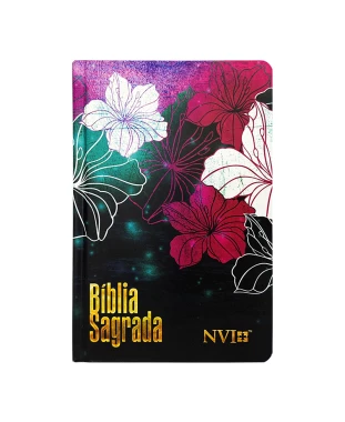BÍBLIA SLIM CAPA DURA NVI - FLORAL MAGENTA