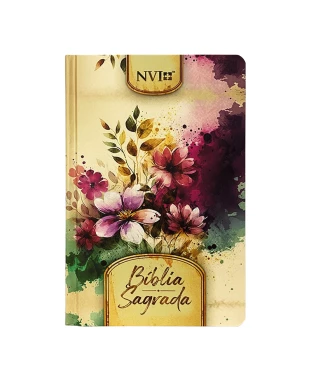 BÍBLIA SLIM CAPA DURA NVI - FLORES E FOLHAS