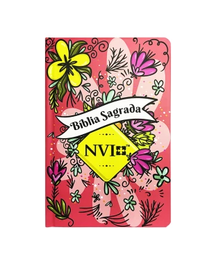 BÍBLIA SLIM CAPA DURA NVI - FLORAL ALEGRE