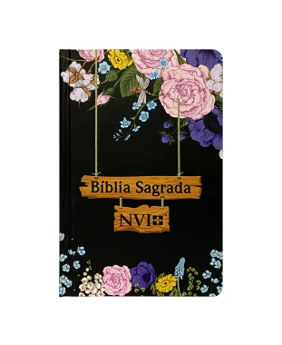 BÍBLIA SLIM CAPA DURA NVI - JARDIM PRETA