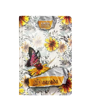BÍBLIA SLIM CAPA DURA ARC HARPA - FLORAL ABSTRATO