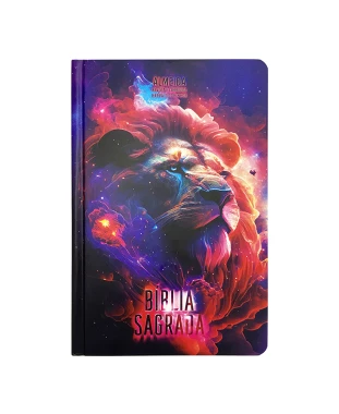 BÍBLIA SLIM CAPA DURA ARC HARPA - LEÃO NEBULOSA
