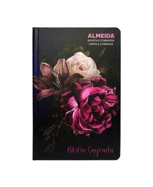 BÍBLIA SLIM CAPA DURA ARC HARPA - ARRANJO FLORAL