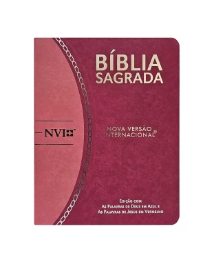 BÍBLIA SLIM LARGE NVI PU BICOLOR - PINK E ROSA