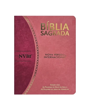 BÍBLIA SLIM LARGE NVI PU BICOLOR - ROSA E PINK