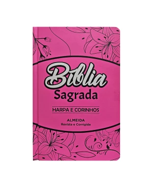 BÍBLIA LT. GIGANTE ARC PPM PJV C/ HARPA - TRAÇOS FLORAIS