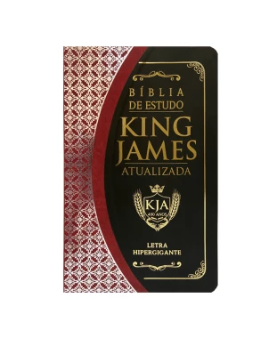BÍBLIA DE ESTUDO KING JAMES ATUALI. PU BICOLOR - PRETO E BORDÔ
