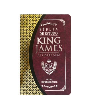 BÍBLIA DE ESTUDO KING JAMES ATUALI. PU BICOLOR - VINHO E PRETO