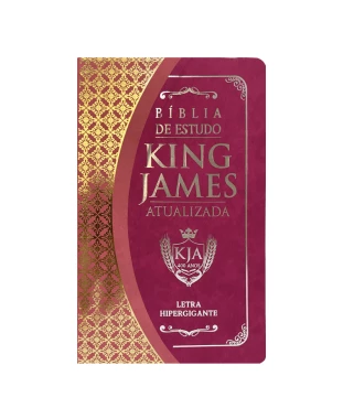 BÍBLIA DE ESTUDO KING JAMES ATUALI. PU BICOLOR - PINK E ROSA