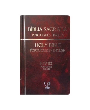 BÍBLIA NVI BILÍNGUE CAPA DURA - VERMELHA