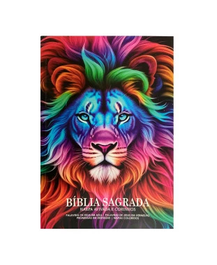 BÍBLIA L. GIGANTE PPM ARC FULL COLOR BROCHURA C/ HARPA - LION COLOR