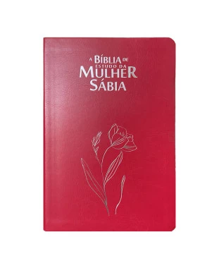 BÍBLIA DA MULHER SÁBIA FULL COLOR C/ HARPA - MAGNÓLIA VERMELHA