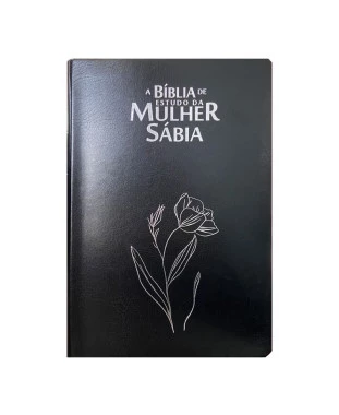 BÍBLIA DA MULHER SÁBIA FULL COLOR C/ HARPA - MAGNÓLIA PRETA