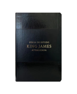 BÍBLIA DE ESTUDO KING JAMES ATUALI. FULL COLOR - CAPA PU BICOLOR PRETA