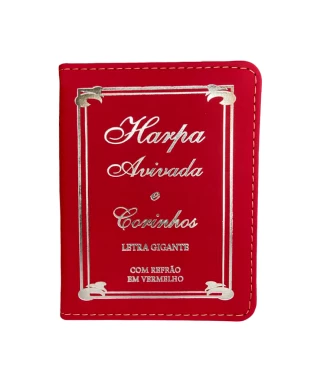 HARPA AVIVADA E CORINHOS LUXO PU L. GIGANTE MOD. 32 TRADICIONAL VERMELHA