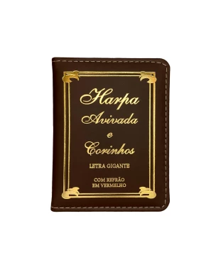 HARPA AVIVADA E CORINHOS LUXO PU L. GIGANTE MOD. 35 TRADICIONAL MARROM