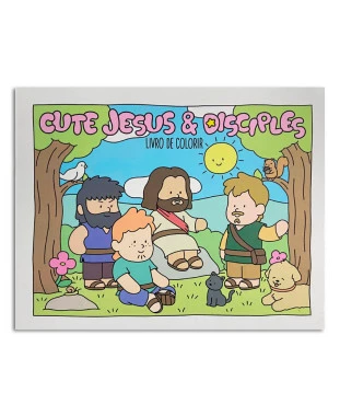 LIVRO DE COLORIR CUTE JESUS AND DISCIPLES