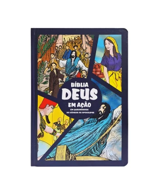 BÍBLIA DEUS EM AÇÃO EM QUADRINHOS - CAPA JESUS ACALMA A TEMPESTADE