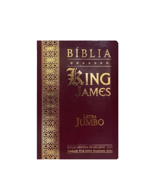 BÍBLIA JUMBO KING JAMES - COVERBOOK - BORDÔ