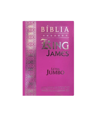 BÍBLIA JUMBO KING JAMES - COVERBOOK - ROSA